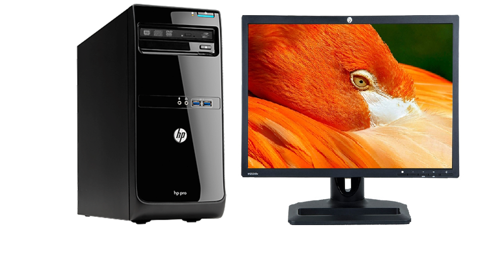 Pachet PC+LCD HP PRO Mt Tower, Intel Core i5-2400 3.10GHz, 4GB DDR3, 500GB SATA, DVD-ROM