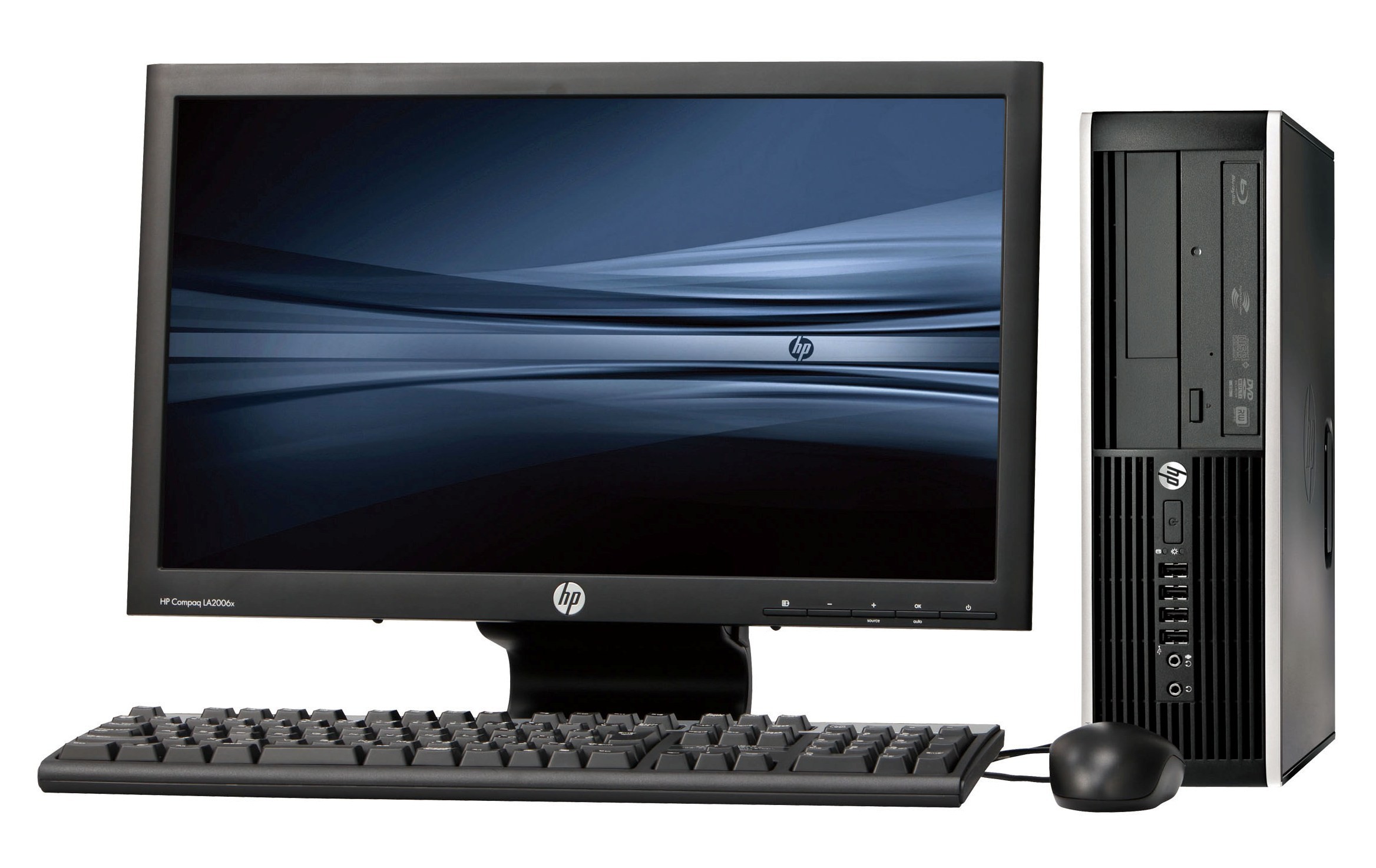 Pachet PC sh HP Compaq Elite 8200 desktop, Intel Core i5-2500 3.30Ghz, 4Gb DDR3, 250Gb, DVD cu monitor LCD