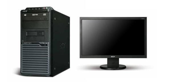 Pachet PC+LCD Acer Veriton M430G Tower, AMD Athlon II X2 255 3.10GHz, 2Gb DDR2, 160Gb SATA, DVD
