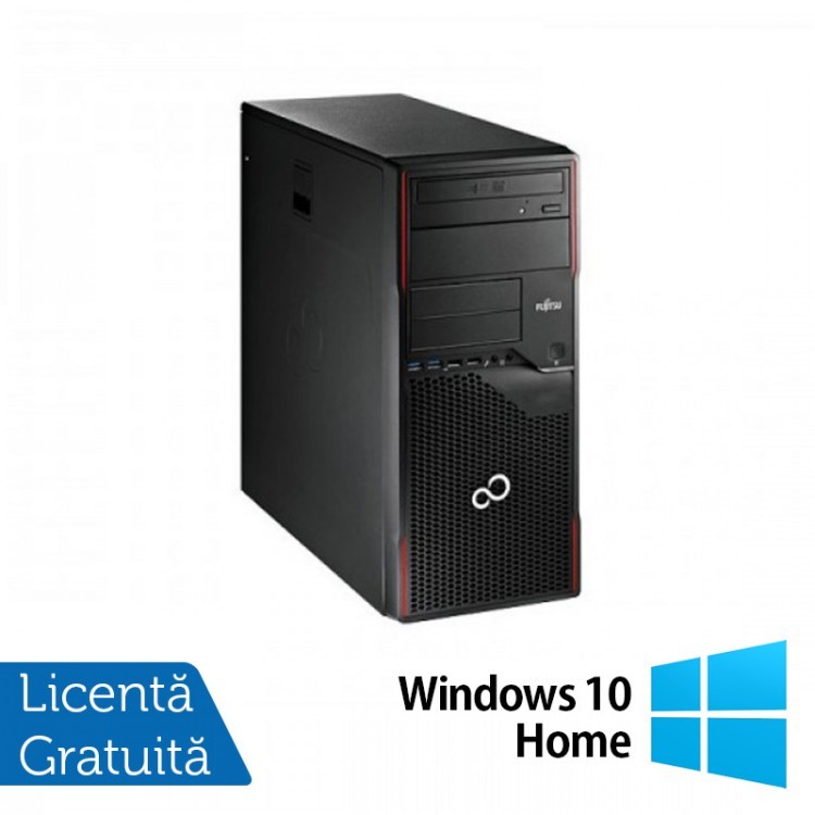 Calculator Refurbished FUJITSU SIEMENS Esprimo P710 Mini Tower, Intel Core i3-3220 3.30 GHz, 4 GB DDR3, 250GB SATA, DVD-ROM, Placa Video AMD Radeon HD 7350 + Windows 10 Home