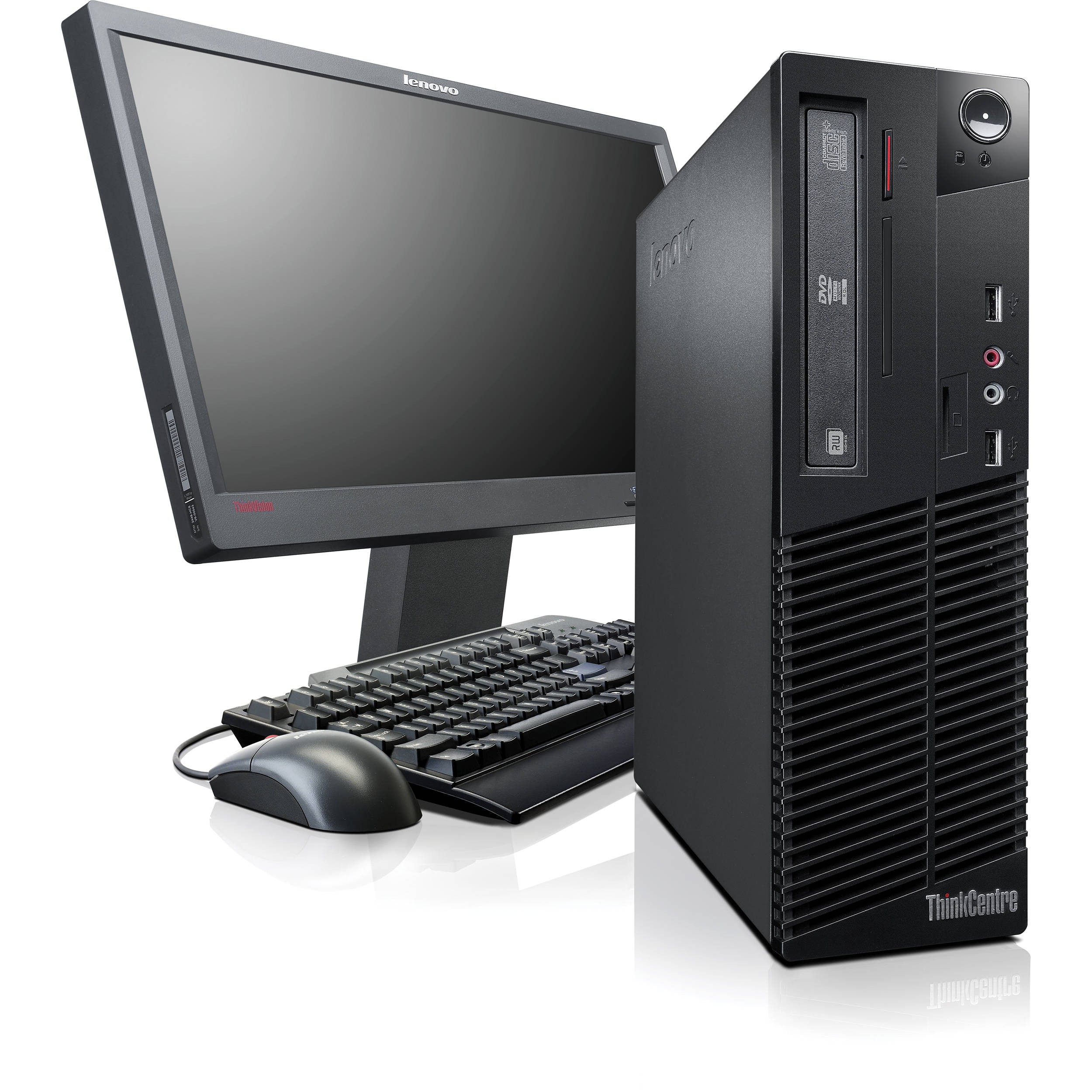Pachet PC+LCD Lenovo Thinkcentre M91p, Intel Core i5-2400s 2.5Ghz, 4Gb DDR3, 250Gb HDD, DVD-RW