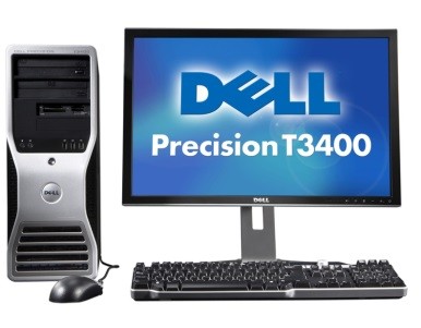 Pachet Dell Precision T3400, Intel Core 2 Duo E8400, 3.0Ghz, 4GB DDR2, 250Gb, DVD-RW, Video 256MB cu monitor LCD