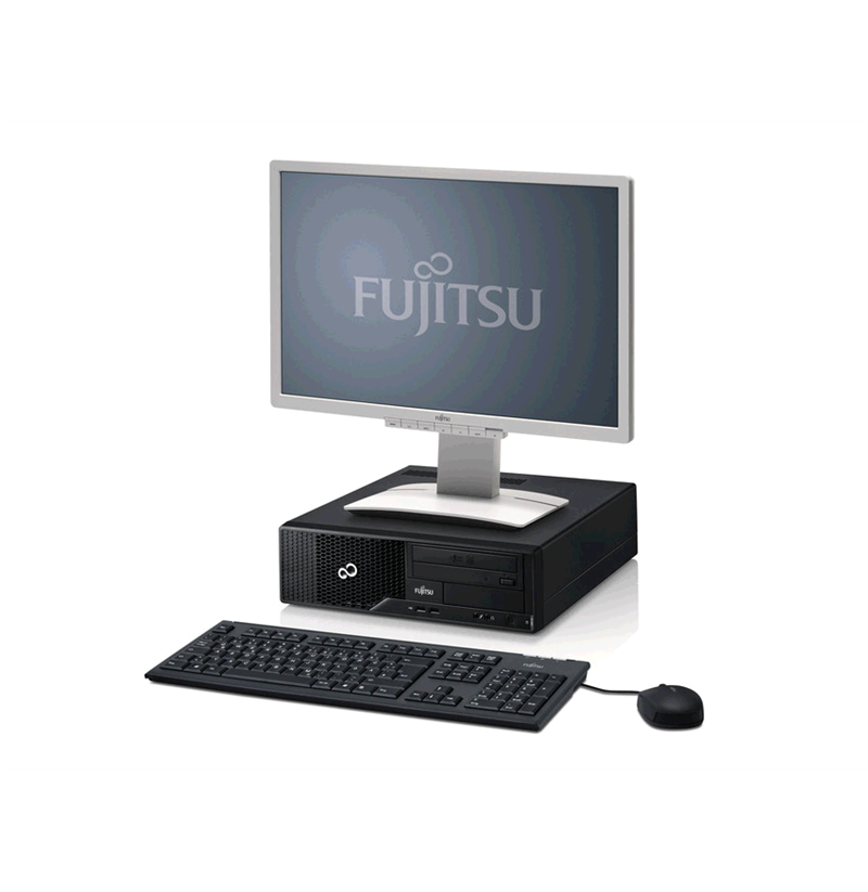 PACHET Fujitsu Esprimo E500, Intel Celeron Dual Core G530 2.4 Ghz, 2GB DDR3, HDD 160GB, DVD cu Monitor LCD