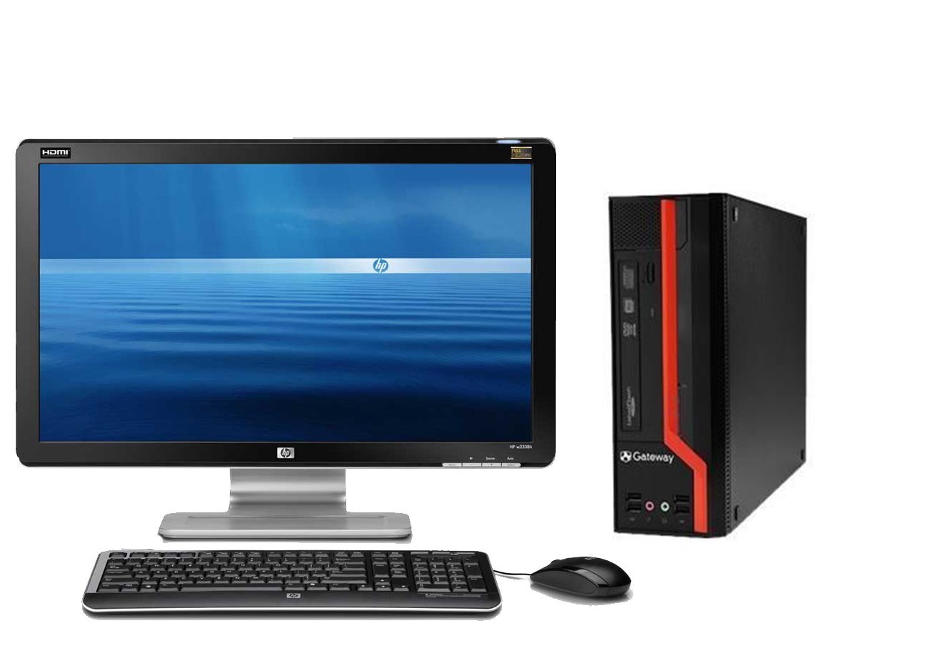 Pachet PC+LCD Gateway D510G SFF, Intel Core 2 Duo E8400 3.0GHz, 4Gb DDR3, 250Gb SATA, DVD-RW