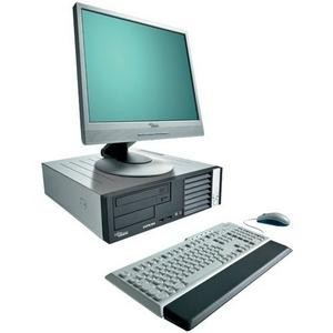 Oferta PACHET Fujitsu E3510 Intel Core 2 Duo E7300 2,66Ghz, 2Gb DDR2 , 80Gb HDD, DVD-RW cu Monitor LCD 