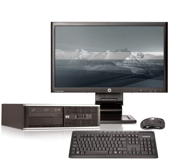 Pachet PC+LCD HP 6005 Pro, Athlon II X2 215, 2.7Ghz, 2Gb DDR2, 250Gb HDD, DVD
