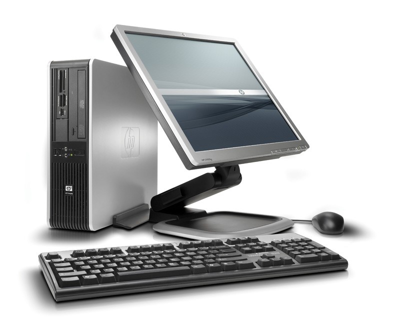 Pachet SH HP Compaq DC7800, Intel Core 2 Duo E6550 2.33Ghz, 2Gb DDR2, 160Gb SATA, DVD-ROM cu Monitor LCD 15 inch