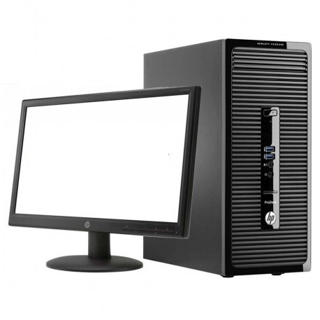 Pachet PC+LCD HP ProDesk 400 G2, Intel Core i5-4590 3.30Ghz, 4GB DDR3, 500GB Sata, DVD-RW, Video 1GB ATI HD5450