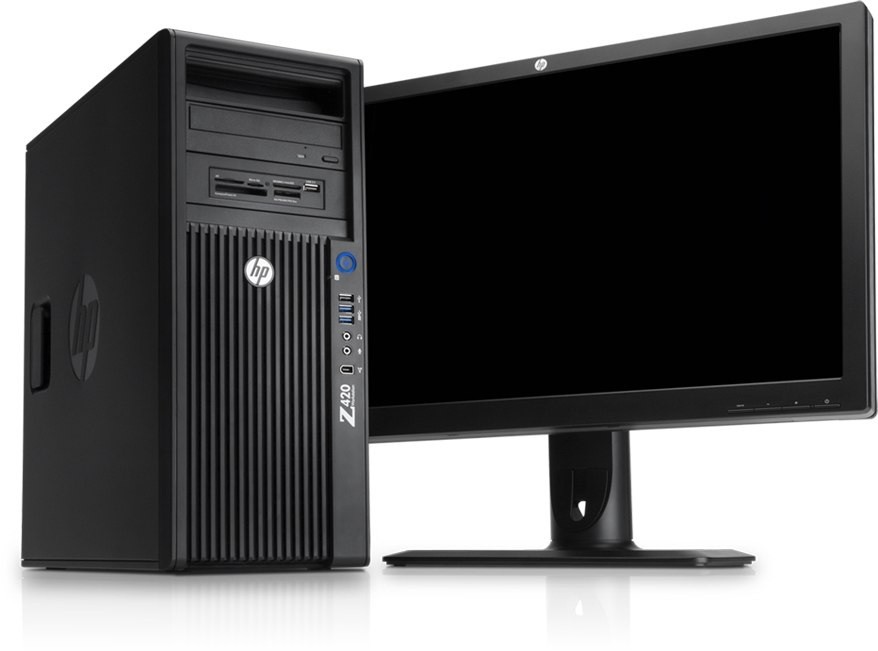 Pachet PC+LCD HP Z220 Tower, Intel Core i3-3220 Gen 3, 3.3Ghz, 4GB DDR3, 250GB, DVD