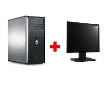 Pachet PC+LCD Dell OptiPlex 745, Intel Core 2 Duo E6600  2.40GHz, 2GB DDR2, 160GB HDD, DVD-ROM  