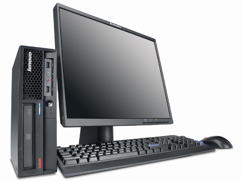Pachet PC+LCD Lenovo M57 Desktop, Intel Core 2 Duo E6550, 2.33Ghz, 2Gb DDR2,HDD 160Gb SATA, DVD