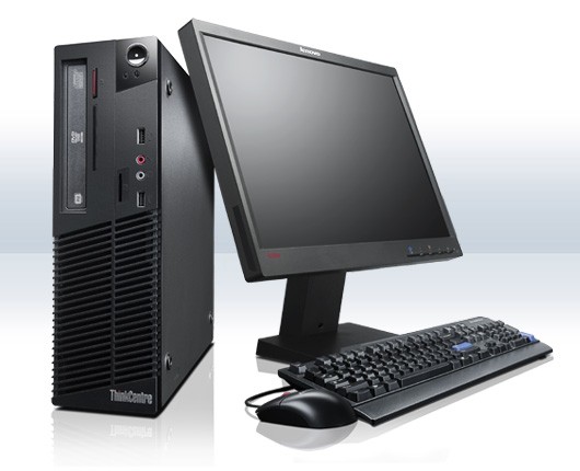 Pachet PC+LCD Lenovo M70 Desktop, Intel Core 2 DUO E8400 3,0GHz , 4Gb DDR3 160Gb HDD DVD