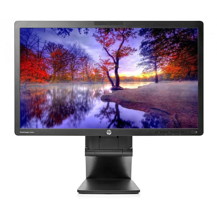 Monitor HP EliteDisplay E221C, 22 inch, IPS, LED, VGA, DVI, USB, Webcam, Boxe integrate, Full HD