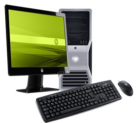 PACHET Calculator NO NAME Tower, Intel Dual Core E5300 2.6GHz, 4GB RAM, 250GB HDD, DVD-ROM cu Monitor LCD