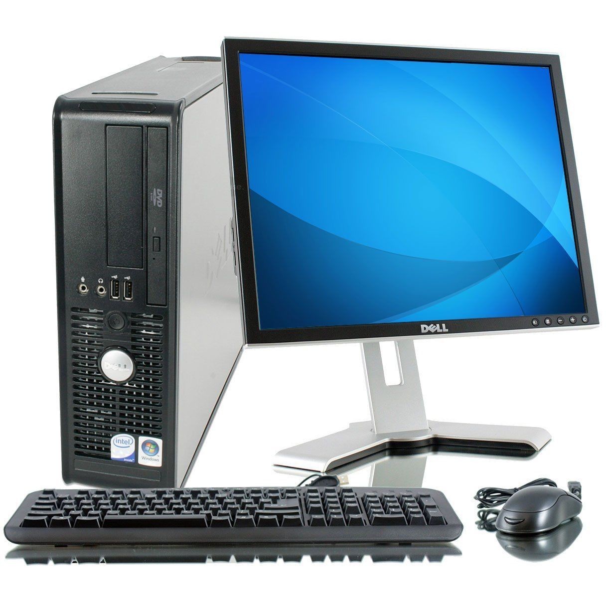 Pachet PC+LCD Dell Optiplex 780 Desktop, Core 2 Duo E7500 2.93Ghz, 2Gb DDR2, 160Gb, DVD-RW