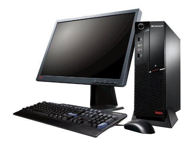 PACHET Lenovo Thinkcentre A58 MTM-7522 Desktop, Intel Core 2 Duo E7500, 2.93Ghz, 2Gb DDR2, 160Gb HDD, DVD-RW cu Monitor LCD