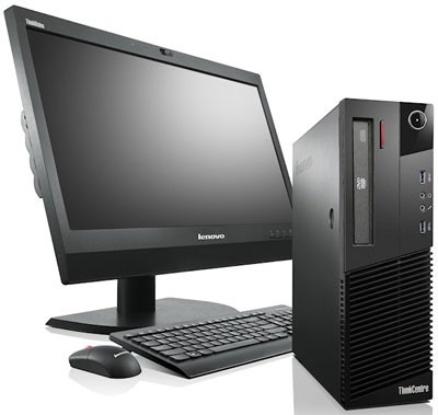 Pachet PC+LCD Lenovo ThinkCentre M75e Desktop, Athlon II X2 220 2.80Ghz, 2Gb DDR3, 320Gb SATA, DVD