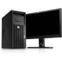 Pachet PC+LCD HP Z220 Tower, Intel Core i3-3220 Gen 3, 3.3Ghz, 4GB DDR3, 250GB, DVD