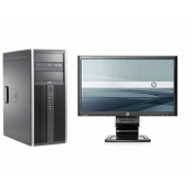 Pachet PC+LCD HP Compaq 8000 Elite Tower, Intel Core2 Duo E8400, 3.0GHz, 4 GB DDR 3, 250GB SATA, DVD-RW