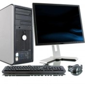 Pachet PC Dell Optiplex 380 tower, Core 2 Duo E8400, 3.0Ghz, 4GbDDR3, 250Gb HDD, DVD cu monitor LCD