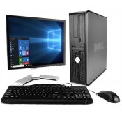 PACHET Calculator Dell Optiplex 780, Intel Core 2 Duo E8400 3.0Ghz, 4Gb DDR3, 250Gb SATA, DVD-RW, Desktop cu Monitor LCD