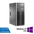 Calculator HP 6200 Pro Mt Tower, Intel Core i3-2100 3.10GHz, 4GB DDR3, 250GB SATA, DVD-ROM + Windows 10 Pro, Refurbished