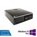 Calculator Refurbished HP 8200 Elite SFF, Intel Core i5-2400 3.10GHz, 4GB DDR3, 250GB SATA, DVD-ROM, Port Serial, Display Port + Windows 10 Pro
