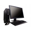 Pachet PC+LCD Lenovo Thinkcentre M58 Desktop, Intel Core2Duo E7400, 2.8Ghz, 2Gb DDR2, 250Gb HDD, DVD-RW