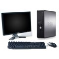 PC Second Hand Dell Optiplex 380 Desktop,  Core 2 Duo E8200, 2.67Ghz, 2 Gb DDR2, 160Gb HDD, DVD-RW cu Monitor LCD